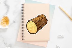 Wooden Log Sticker Clipart Bundle Product Image 2