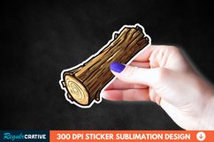 Wooden Log Sticker Clipart, Sticker PNG Clipart Product Image 1