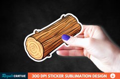 Wooden Log Sticker Clipart, Sticker PNG Clipart Product Image 1