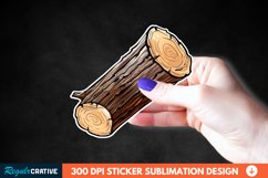 Wooden Log Sticker Clipart, Sticker PNG Clipart Product Image 1