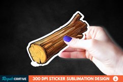 Wooden Log Sticker Clipart, Sticker PNG Clipart Product Image 1