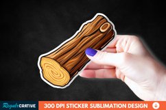 Wooden Log Sticker Clipart, Sticker PNG Clipart Product Image 1