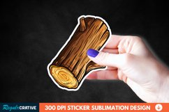 Wooden Log Sticker Clipart, Sticker PNG Clipart Product Image 1