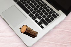 Wooden Log Sticker Clipart Bundle Product Image 5