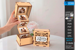 Love Photo Memory Box Laser Cut | Romantic Folding Box SVG Product Image 1