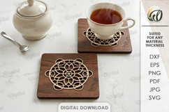 3D Mandala Coasters Bundle Laser Cut. Kitchen coaster SVG Product Image 8