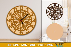 Wooden Mandala Wall Clock Lasercut Product Image 4