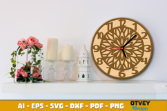Wooden Mandala Wall Clock Lasercut Product Image 2