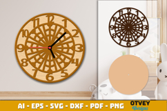 Wooden Mandala Wall Clock Lasercut Product Image 3