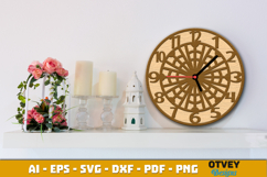 Wooden Mandala Wall Clock Lasercut Product Image 2