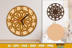 Wooden Mandala Wall Clock Lasercut Product Image 3