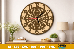 Wooden Mandala Wall Clock Lasercut Product Image 4