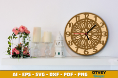 Wooden Mandala Wall Clock Lasercut Product Image 1