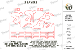 3D Medal Holder Laser Cut. Medal Wall Hanger. Swimming SVG Product Image 2