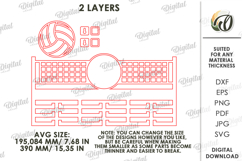 3D Medal Holder Laser Cut. Medal Wall Hanger. Volleyball SVG Product Image 2