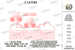3D Medal Holder Laser Cut. Medal Wall Hanger. Cycling SVG Product Image 2