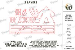 3D Medal Holder Laser Cut. Medal Wall Hanger. Hockey SVG Product Image 2