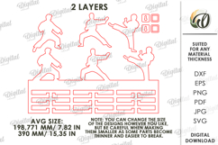 3D Medal Holder Laser Cut. Medal Wall Hanger. Karate SVG Product Image 2