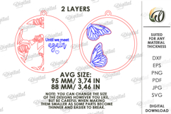 3D Memorial Ornament Laser Cut. Hanging Ornament SVG Product Image 2