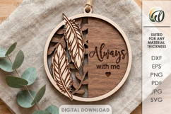 3D Memorial Ornaments Bundle Laser Cut. Hanging Ornament SVG Product Image 13