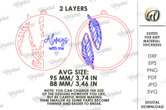 3D Memorial Ornament Laser Cut. Hanging Ornament SVG Product Image 2