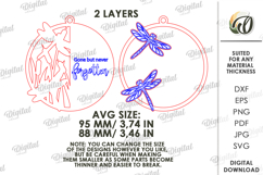 3D Memorial Ornaments Bundle Laser Cut. Hanging Ornament SVG Product Image 5