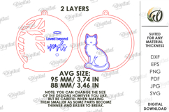 3D Memorial Ornament Laser Cut. Hanging Ornament SVG Product Image 2