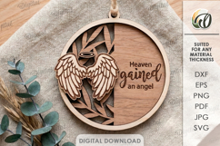 3D Memorial Ornament Laser Cut. Hanging Ornament SVG Product Image 1