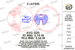 3D Memorial Ornament Laser Cut. Hanging Ornament SVG Product Image 2