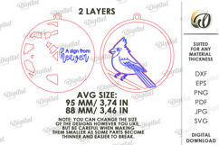 3D Memorial Ornament Laser Cut. Hanging Ornament SVG Product Image 2