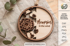 3D Memorial Ornament Laser Cut. Hanging Ornament SVG Product Image 1