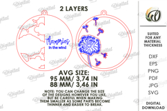 3D Memorial Ornament Laser Cut. Hanging Ornament SVG Product Image 2