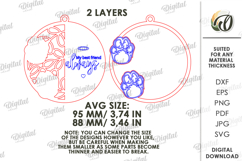 3D Memorial Ornament Laser Cut. Hanging Ornament SVG Product Image 2