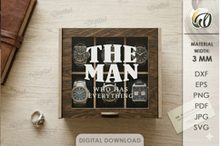 3D Men's accessories box Laser cut. Gift Box SVG Product Image 1
