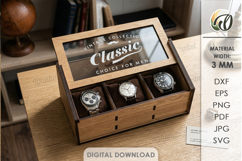 3D Men's accessories box Laser cut. Gift Box SVG Product Image 1