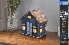 Wooden Mini House Nightlight Laser Cut Bundle | Home Decor Product Image 4