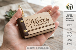 3D Mini Notepad Laser Cut. Pocket Notepad SVG Product Image 1