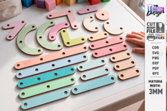 Montessori Alphabet Peg Board Laser Cut Set | Kids Laser Product Image 2