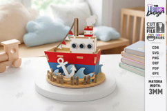 3D Music Boxes Laser Cut Bundle | Nursery Decor | Kids Laser Product Image 16