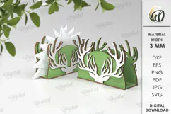 Wooden Napkin Holder Laser Cut. Decorative Napkin Holder SVG Product Image 1