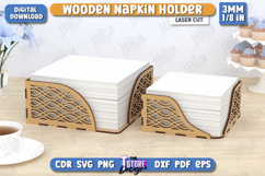 Square Napkin Holder Laser Cut | Adornment Dining Table |CNC Product Image 1
