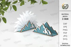 Wooden Napkin Holder Laser Cut. Decorative Napkin Holder SVG Product Image 1