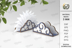 Wooden Napkin Holder Laser Cut. Decorative Napkin Holder SVG Product Image 1