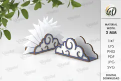 Wooden Napkin Holder Laser Cut. Decorative Napkin Holder SVG Product Image 1