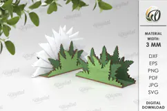 Wooden Napkin Holder Laser Cut. Decorative Napkin Holder SVG Product Image 1