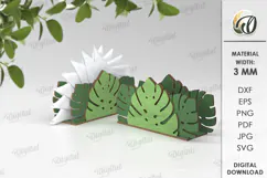 Wooden Napkin Holder Laser Cut. Decorative Napkin Holder SVG Product Image 1