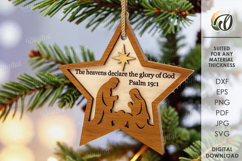 Nativity Ornaments Bundle Lasercut. Christmas Tree Decor SVG Product Image 2