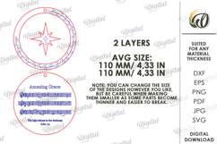 Nativity Ornament Laser Cut. Christmas Tree Decor SVG Product Image 2