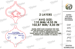 Nativity Ornament Laser Cut. Christmas Tree Decor SVG Product Image 2