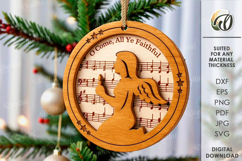 Nativity Ornaments Bundle Lasercut. Christmas Tree Decor SVG Product Image 6